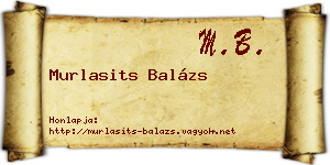 Murlasits Balázs névjegykártya