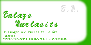 balazs murlasits business card